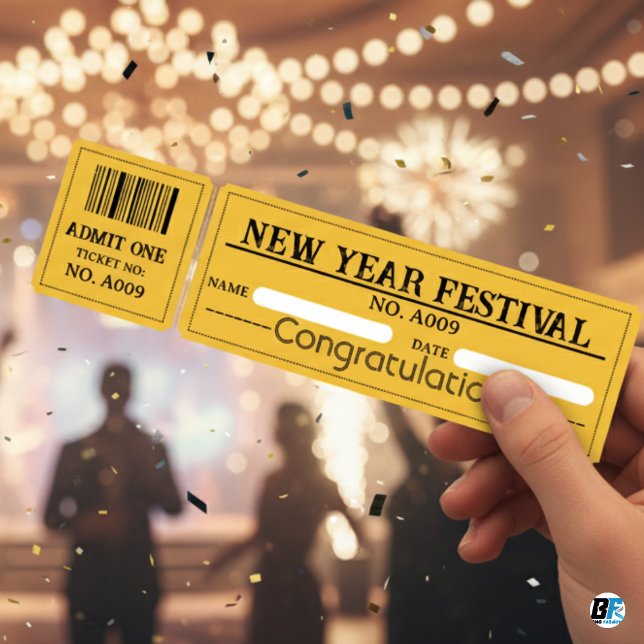 Invitation Billet d'entrée à la fête du Nouvel An (New Year Festival)
