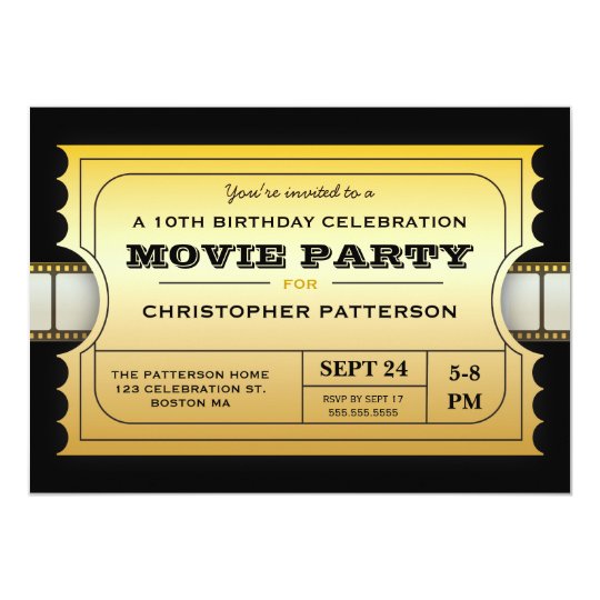 Invitation Billet D Or D Admission De Fete D Anniversaire De Zazzle Fr Invitation Billet D Or D Admission De Fete D Anniversaire De Zazzle Fr