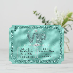 Invitation Billet Hot Rose & Gold Diamonds et Parties scintil