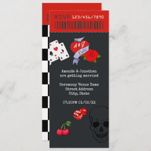 Invitation Billet Mariage Rockabilly
