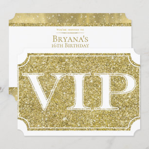 Invitation Billet pour l'événement de la fête VIP Glitter Gla