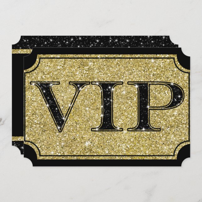Invitation Billet pour l'événement de la soirée VIP Black & G (Devant / Derrière)
