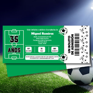 Invitation Billet pour un match de football espagnol pour une