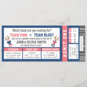 Invitation Billet Sport Genre Reveillez Invitation, Baseball