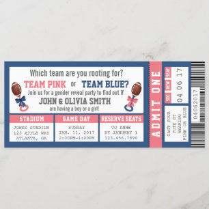 Invitation Billet sport Genre Reveillez Invitation, Football