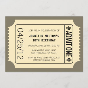 Invitation Billet vidéo