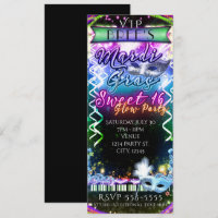 Billet VIP pour la fête SWEET 16 Mardi Gras Rainbo