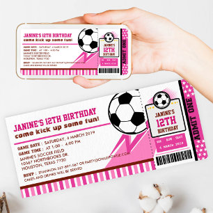 Invitation Billets de football Pass Anniversaire Fête Invitat