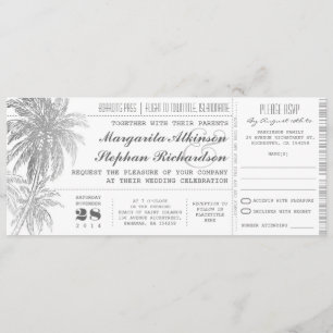 Invitation billets de mariage de destination