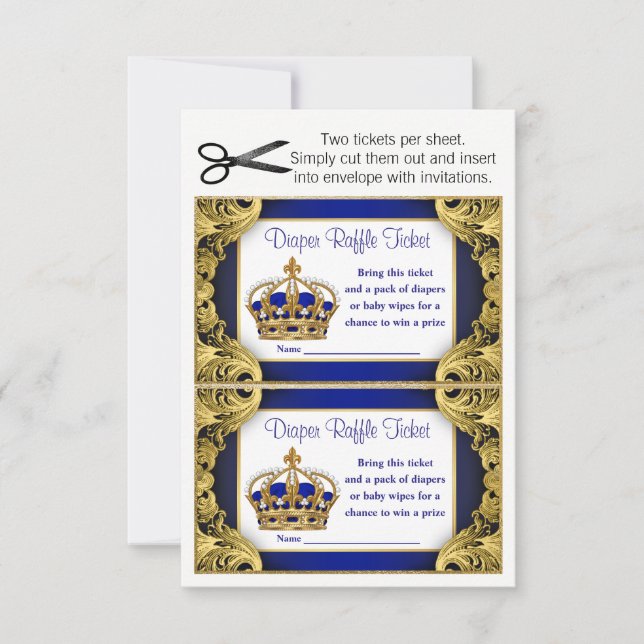 Invitation Billets de rousseur Prince Baby Boy (Devant)