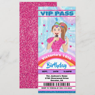 Invitation Billets VIP Star Singer VIP Anniversaire