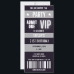 Invitation Billetterie Argent 21st Any Age Birthday Party<br><div class="desc">Faites de votre fête de 21e anniversaire un événement inoubliable grâce à nos Invitations uniques de fête de 21e anniversaire de Billets. Conçues pour ressembler à des billets exclusifs, ces invitations donneront à vos invités un aperçu de l'amusement et de l'excitation qui les attendent à votre grande piscine. Caractéristiques principales...</div>