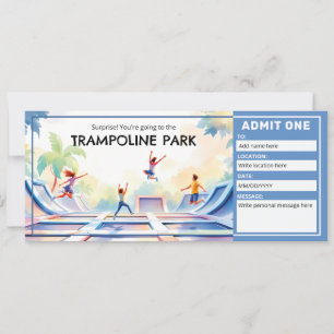 Invitation Billetterie de Parc de Trampoline - Ticket pour Ma