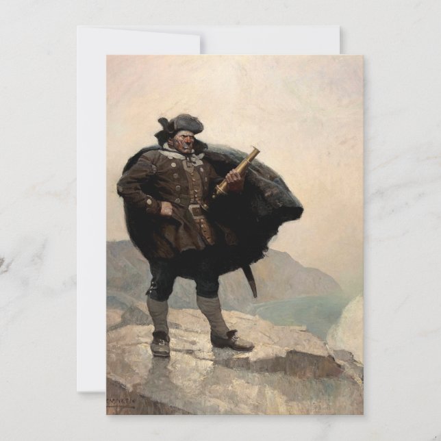 Invitation Billy Bones, île au trésor par N. C. Wyeth (Devant)