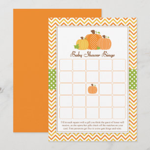 Invitation Bingo Baby shower citrouille