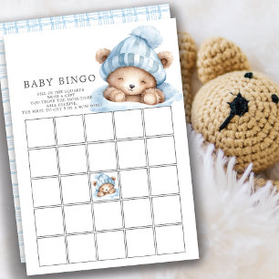 Invitation Bingo Baby shower de l'ours