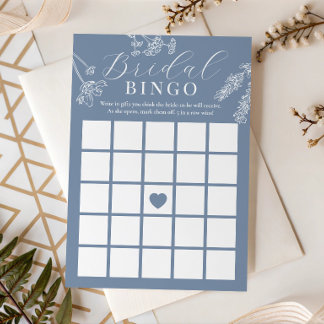 Invitation Bingo Cadeau de Réception de Mariage Fleur Sauvage