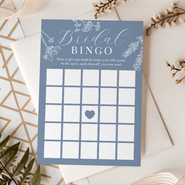 Invitation Bingo Cadeau de Réception de Mariage Fleur Sauvage (Créateur téléchargé)