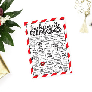 Invitation Bingo de la célibataire chaud rouge, Jeu de sociét