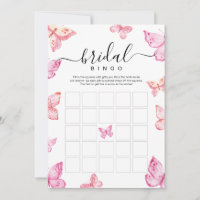 Bingo des papillons Douche de bingo nuptiale