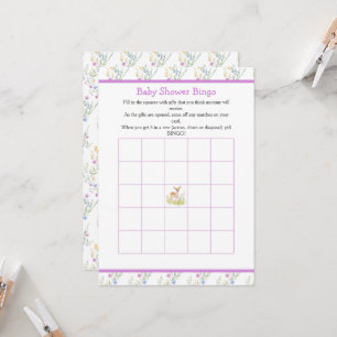 Invitation Bingo du Baby shower de cerfs de printemps