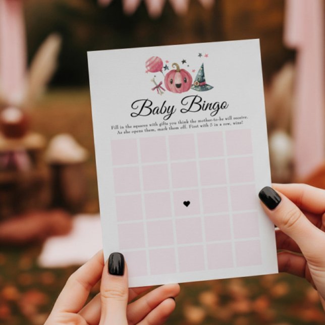 Invitation Bingo du Baby shower de  de Little Boo Citrouille  (Créateur téléchargé)