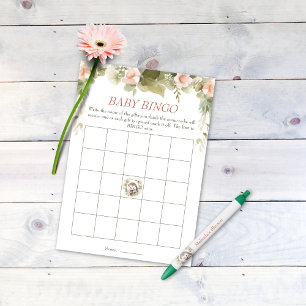 Invitation Bingo du Baby shower de hérisson mignon