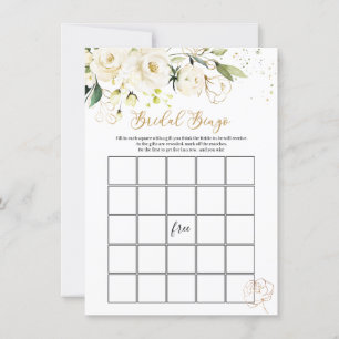 Invitation Bingo Floral Blanc/Il Dit, Elle Dit Jeux