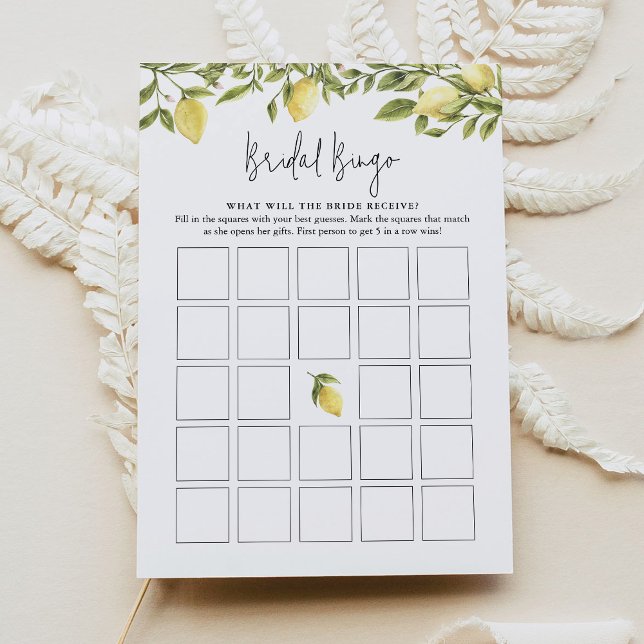 Invitation Bingo nuptiale CITRON Lemon (Créateur téléchargé)