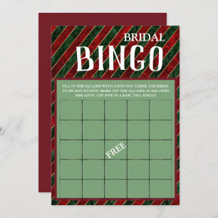 Invitation Bingo nuptiale Fête des mariées de Noël hiver Jeu
