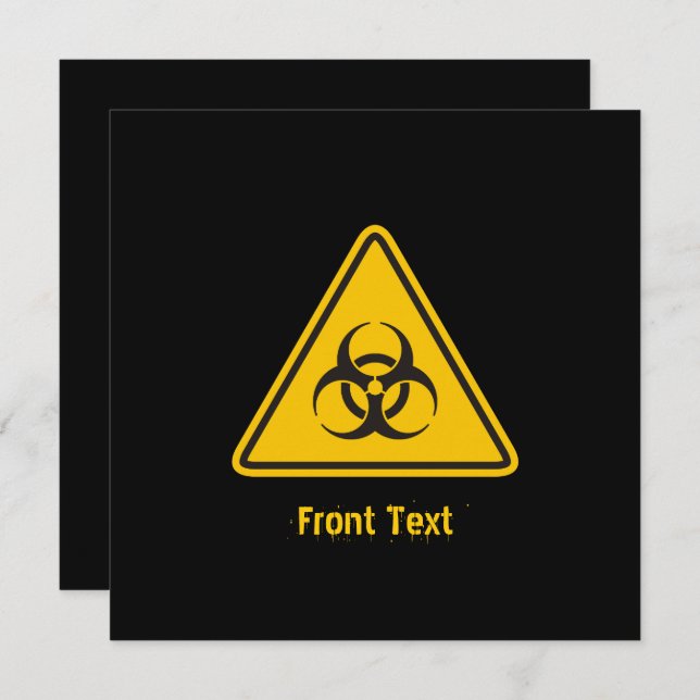Invitation Biohazard icon (Devant / Derrière)