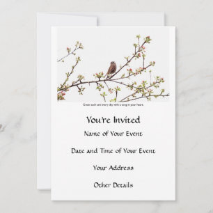 Invitation Bird Chante une chanson joyeuse