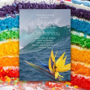 Invitation Bird of Paradise Big Wave Anniversaire
