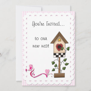 Invitation Birdhouse Whimsical et Birds House Party