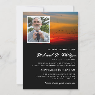 Invitation Birds At Sunrise Photo Célébrer la vie