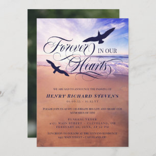 Invitation Birds Ocean Beach Pour Toujours Dans Nos Coeurs