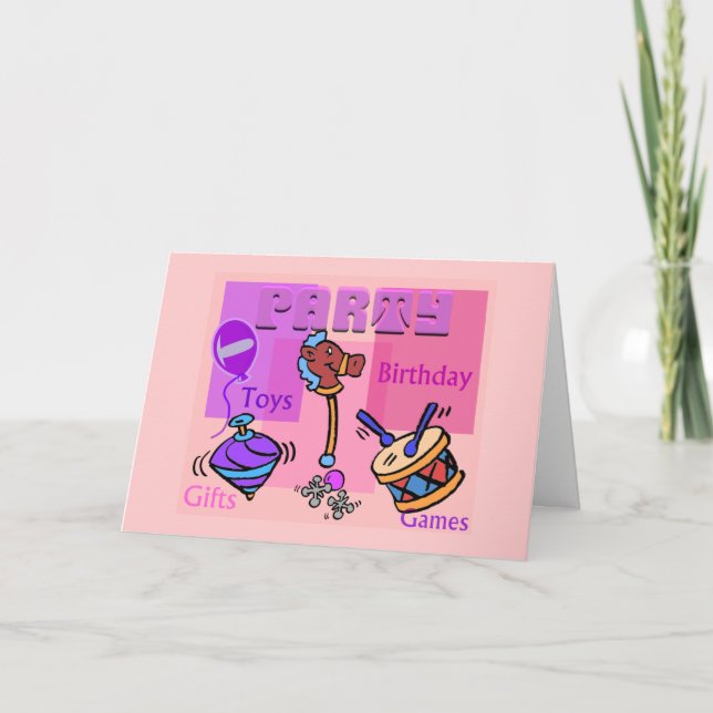 Invitation Birthday Party- Card (Devant)
