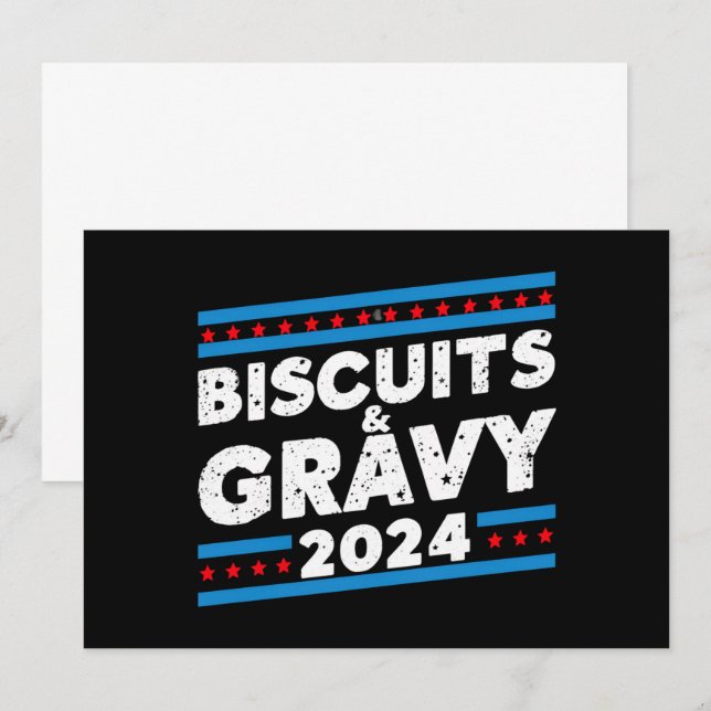 Invitation Biscuits et Sauce 2024 Élection Présidentielle (Devant / Derrière)