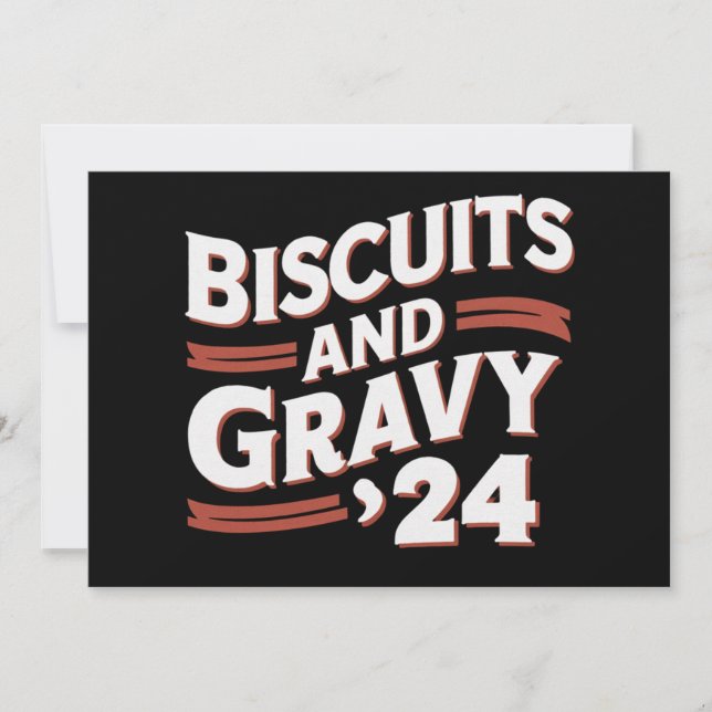 Invitation Biscuits Gravy 2024 Élections présidentielles nour (Devant)