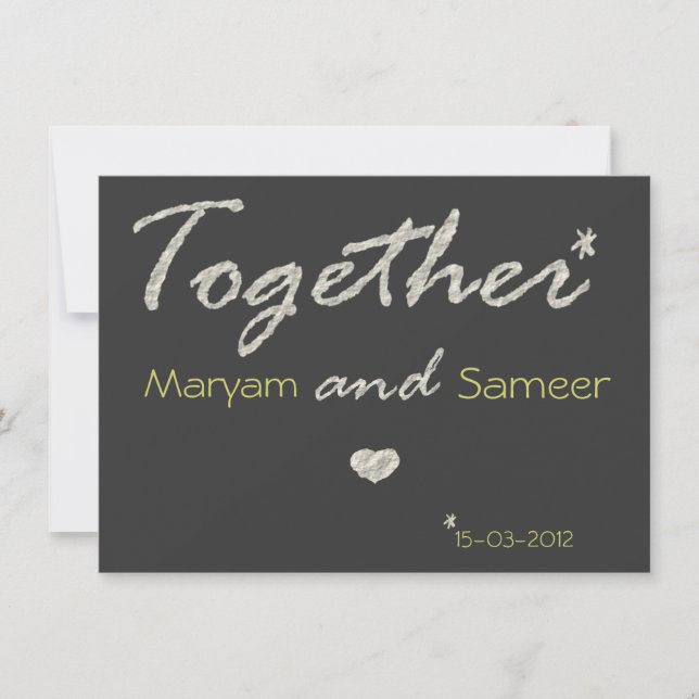 Invitation Bismillah fiançailles islamique papier moderne (Devant)