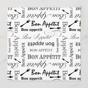 Invitation Bistros français vintages d'Appetit de fève noire