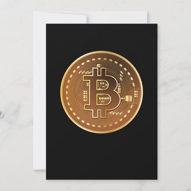 Invitation Bitcoin Or Numérique Cryptomonnaie Investir Numéri (Devant)