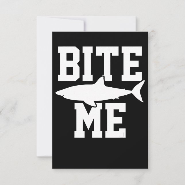 Invitation Bite Me - Cadeau de biologie marine de requin - Oc (Devant)