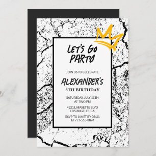 Invitation Black 5e anniversaire Hip hop