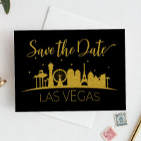 Black and Gold Las Vegas Mariage Enregistrer la da