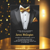 Black and Gold Tuxedo Birthday Event