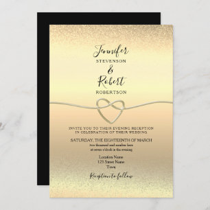 Invitation Black and Gold Wedding Reception