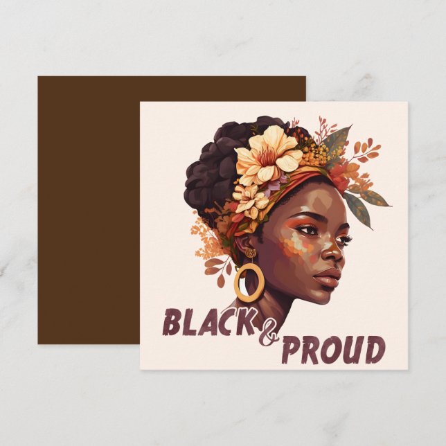 Invitation Black and proud (Devant / Derrière)