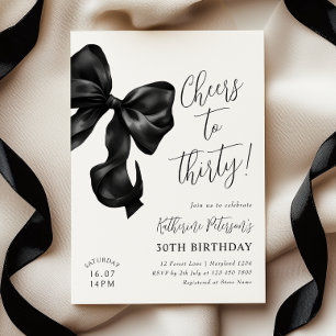 Invitation Black Bow 30e anniversaire