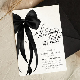 Invitation Black Bow Elle Attache La Fête des mariées de noeu